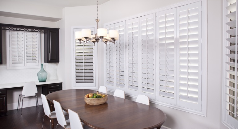 classic shutters in Chicago kitchen